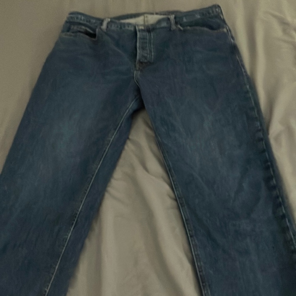 Extra High-Rise Button-Fly Sky-Hi Straight Jeans with Secret-Slim Pockets